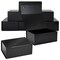 6 Pack Magnetic Gift Boxes with Lids, 9.5 x 7 x 4 Inches for Birthday, Wedding, Groomsman and Bridesmaid Proposal Box (Gloss Black)